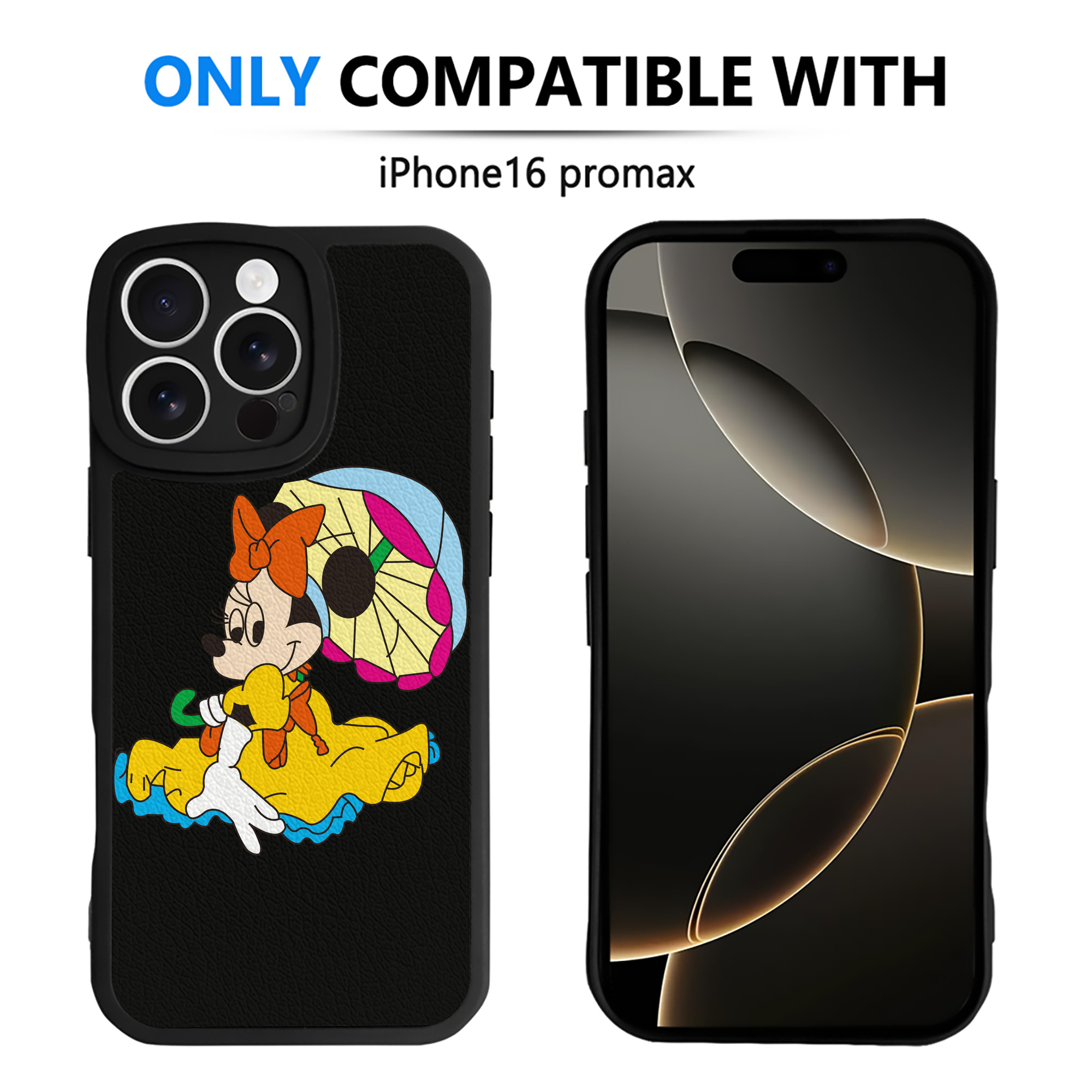 （画像用） ミッキーマウス Mickey Mouse 【iPhone 16シリーズ対応】シリコンスマホケース（レザー調） 材質：シリコン
